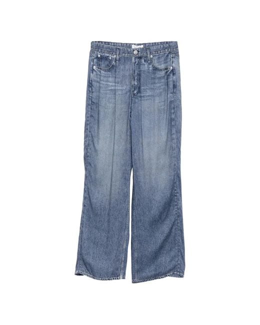 Rag & Bone Blue Miramar Slink Wide-Leg Pants