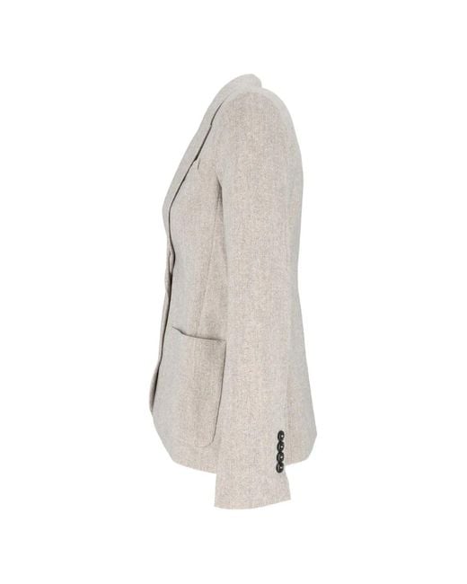 Circolo 1901 White Patch-Pocket Single-Breasted Jacket