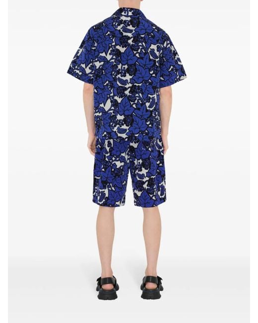 Camicia Ivy Con Stampa di Burberry in Blue da Uomo