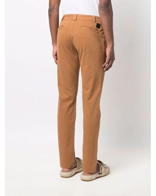 KENZO Brown Slim-Fit Logo-Patch Trousers for men