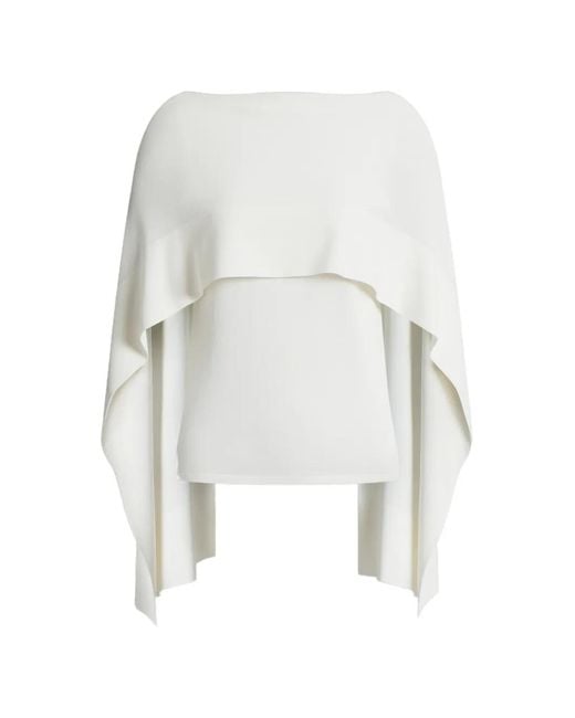 Alberta Ferretti White Cape Shirt