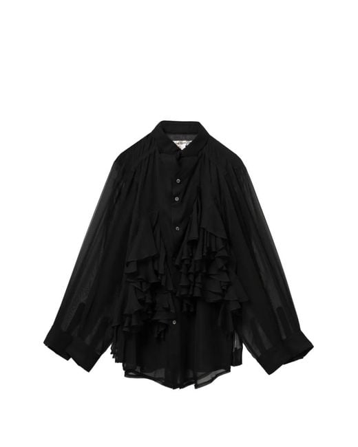 Comme des Garçons Black Ruffled Shirt