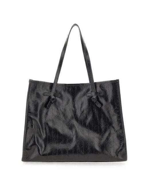 MARCELLA CLUB Black Marcella Glossy Shoulder Bag
