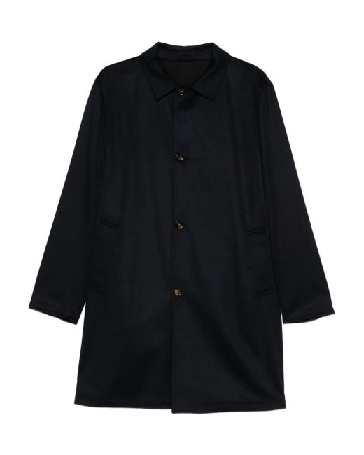 KIRED Black Button-Fastening Coat for men