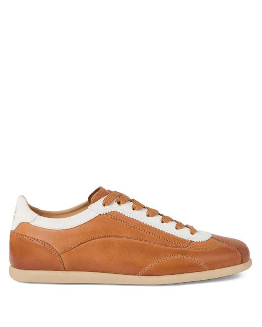 Brunello Cucinelli Sneakers mit Kontrasteinsätzen aus Kalbsleder in Brown für Herren
