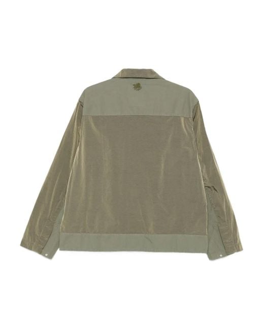 RANRA Green Zip-Front Patch-Pocket Jacket for men