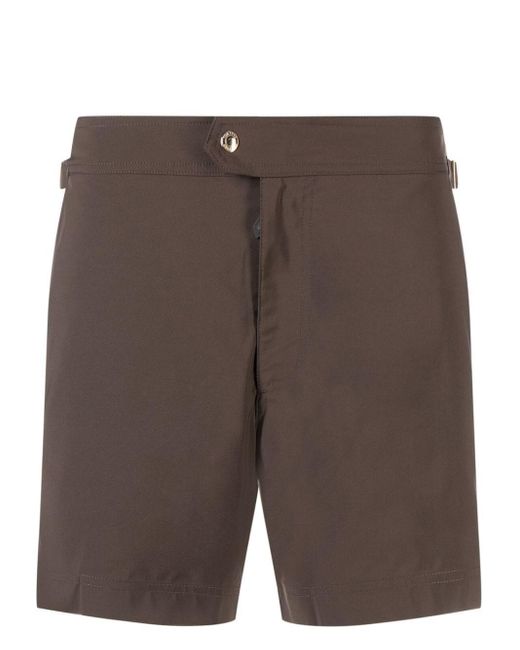 Tom Ford Side Buckle Swim Shorts in Gray for Men | Lyst