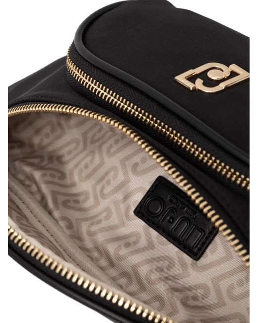 Liu Jo Black Logo-Plaque Belt Bag