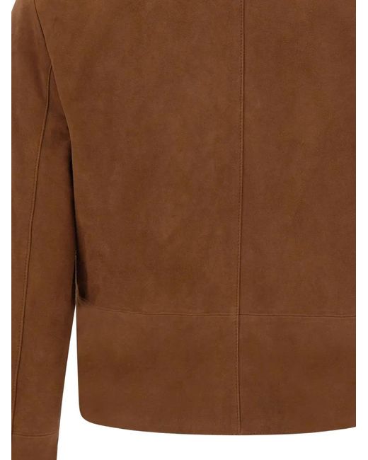 Liu Jo Brown Suede Boxy Jacket