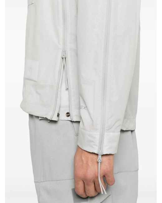 C P Company White Logo-Print Pertex Jacket for men
