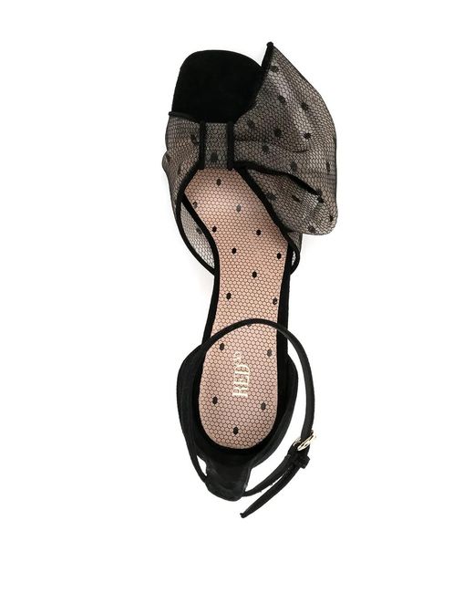 Red(v) Black Re(D)Bel Bow Sandals