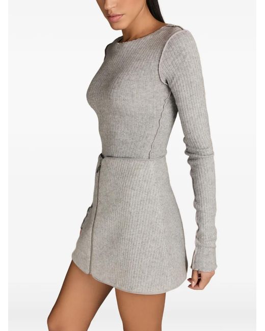 MARK-OFF Gray Britt Zip-Up Miniskirt