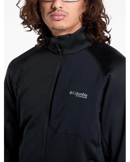 Columbia Blue Sweat-Shirt Grid En Polaire À Fermeture Zippée for men