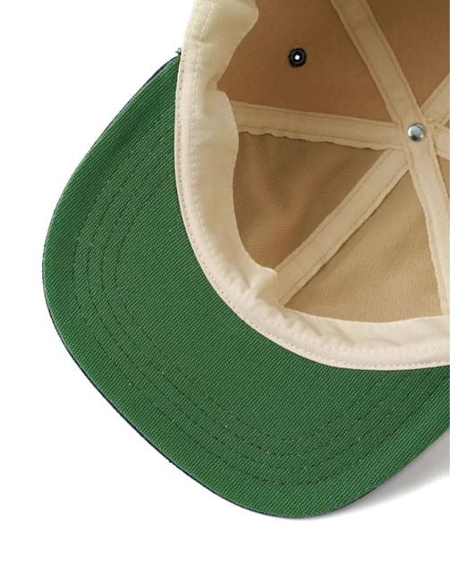 Universal Works Blue Logo-Patch Panelled Cap for men