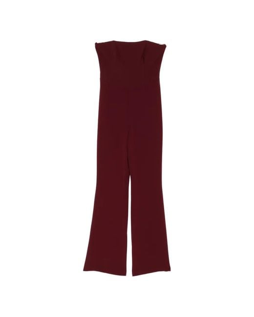 Isabel Sanchis Strapless Flared Jumpsuit