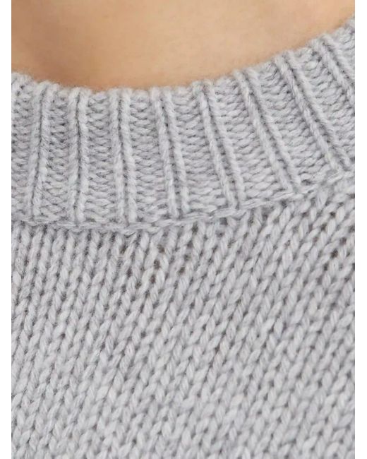 Theory Gray Crew-Neck Long-Sleeve Sweater