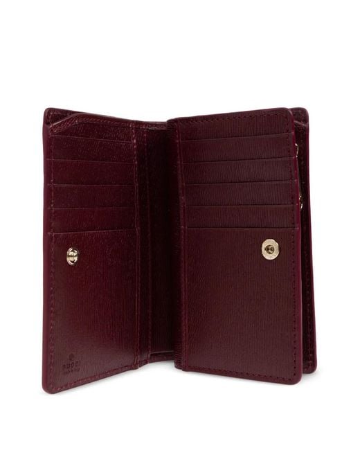 Gucci Purple Script Continental Wallet