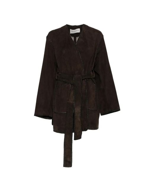 Nour Hammour Black Veste Anika En Daim