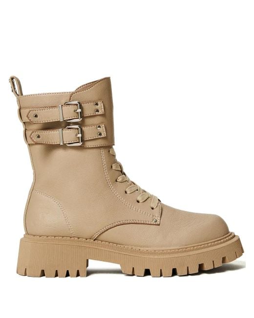 Twinset Natural Myfo Combat Boots