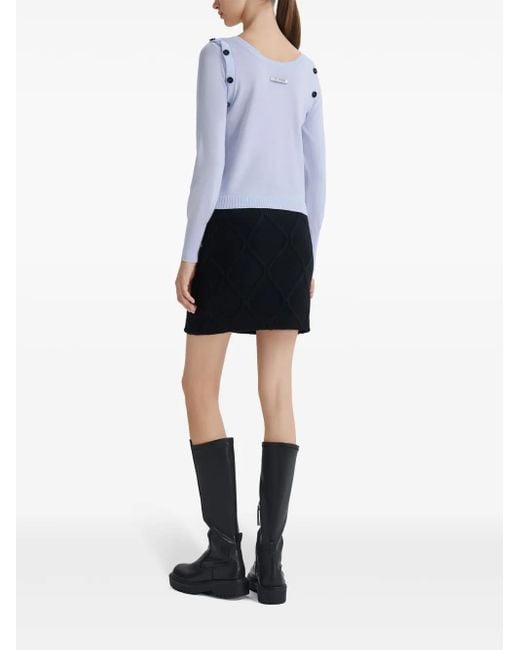 Maglione Con Bottoni A Contrasto di Ports 1961 in Blue