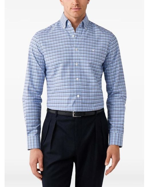 Camicia A Quadretti di Hackett in Blue da Uomo