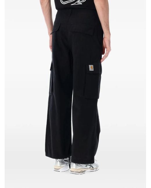 Carhartt Black Kade Logo-Patch Cargo Pants for men