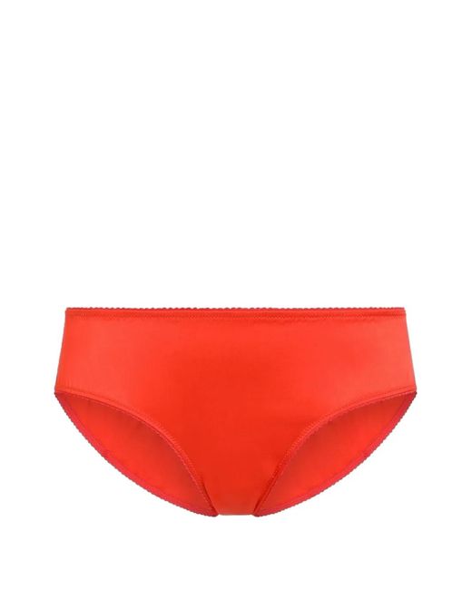 Dolce & Gabbana Red Satin Briefs