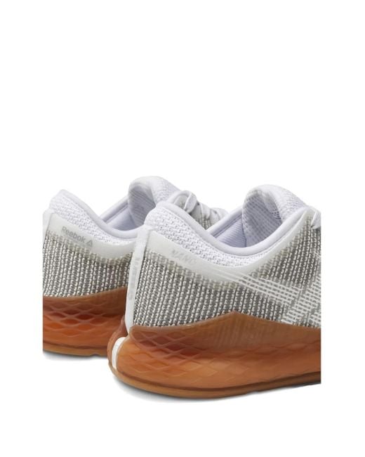 Reebok White Nano 9 /Skull" Sneakers