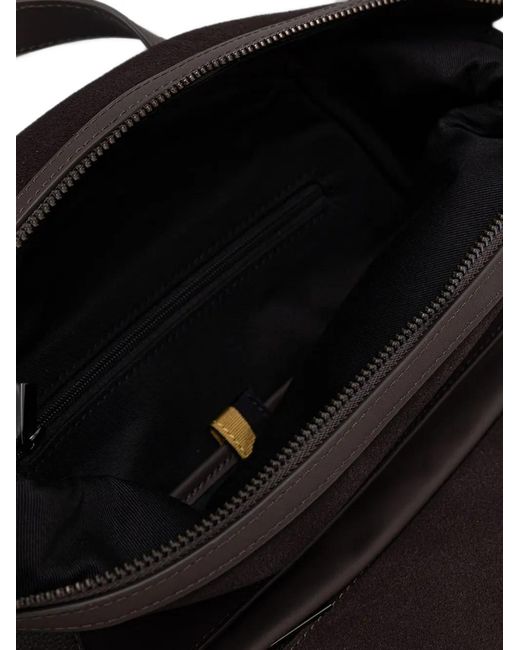 Paul & Shark Black Sac À Dos À Empiècements En Daim for men