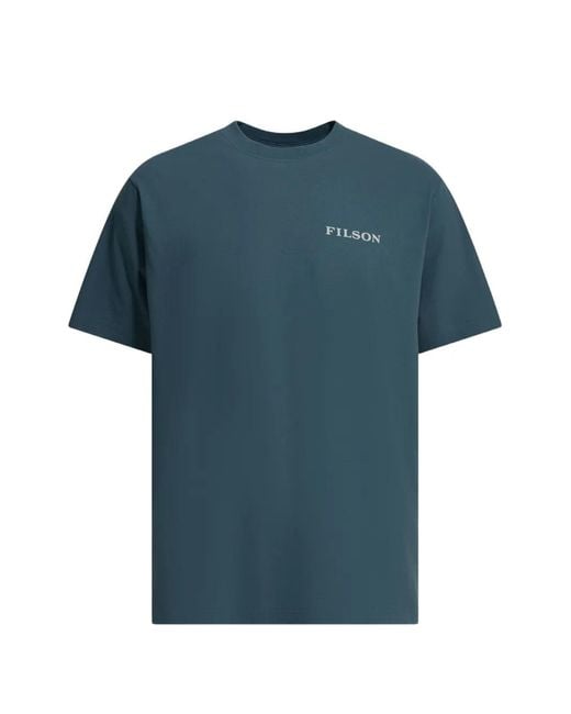 Filson Blue Logo-Print Cotton T-Shirt for men