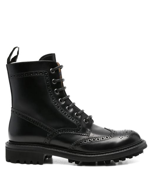 Church's Black Lace-Up Brogue Boots