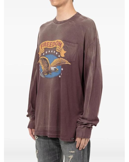 KAMIYA Purple Freedom Long-Sleeve T-Shirt for men