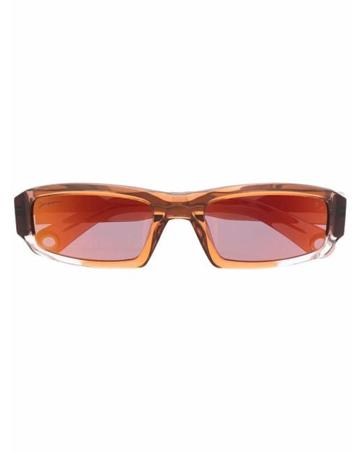 Jacquemus Red Rounded Frame Sunglasses
