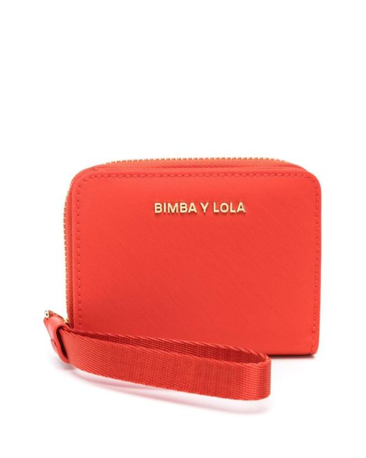 Bimba Y Lola Red Logo-lettering Bi-fold Wallet