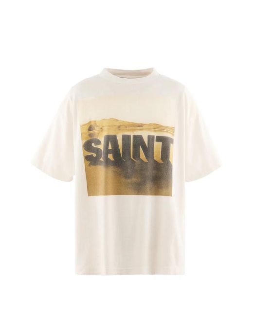 SAINT Mxxxxxx White X Kosuke Kawamura Graphic-Print T-Shirt for men