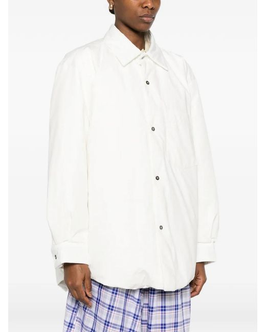 Sofie D'Hoore White Button Fastening Coat