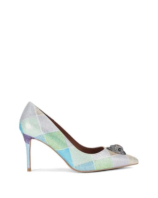 Kurt Geiger Metallic Rhinestone Appliqué Pumps