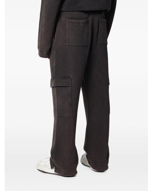 Represent Black Initial Cargo Track Pants for men