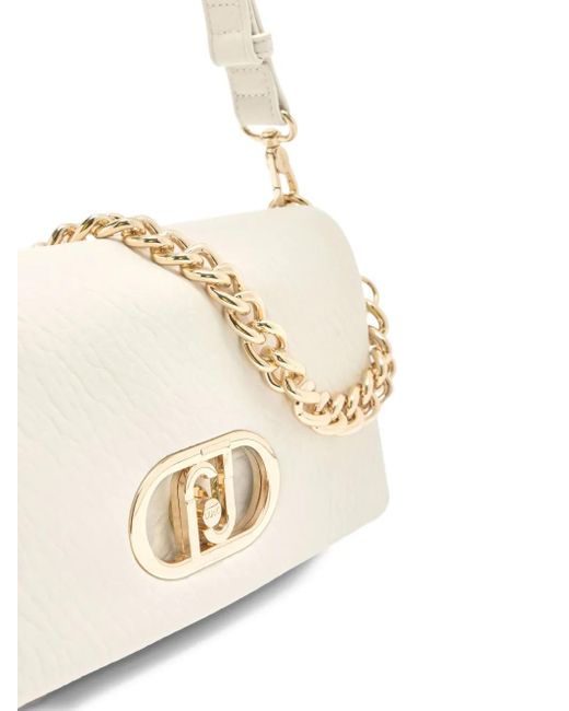 Liu Jo White Mittelgroße Lapuffy Schultertasche Mit Klappe