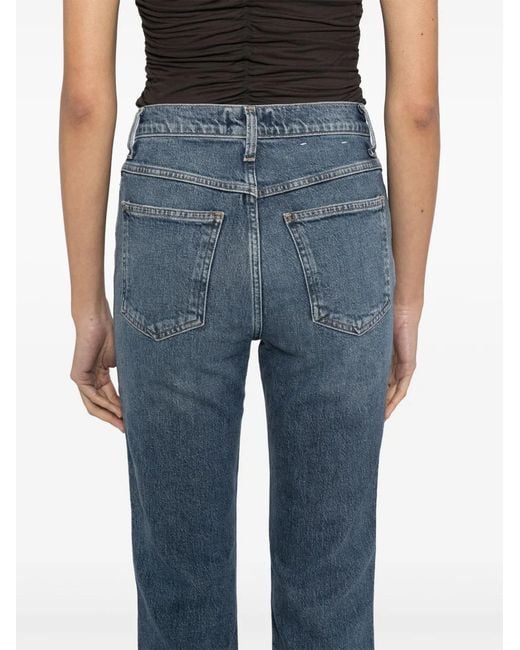 Agolde Blue Straight-Leg Jeans