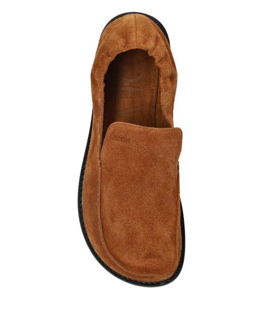 Loewe Flex Loafer Aus Wildleder in Brown für Herren