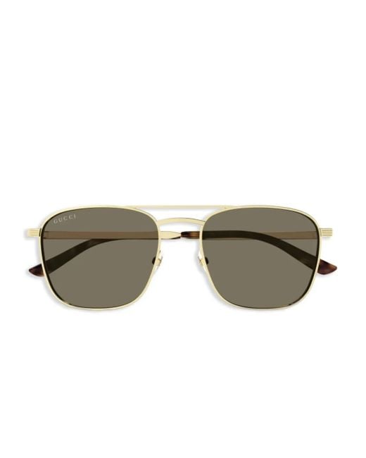 Gucci Metallic Pilot-Frame Sunglasses for men