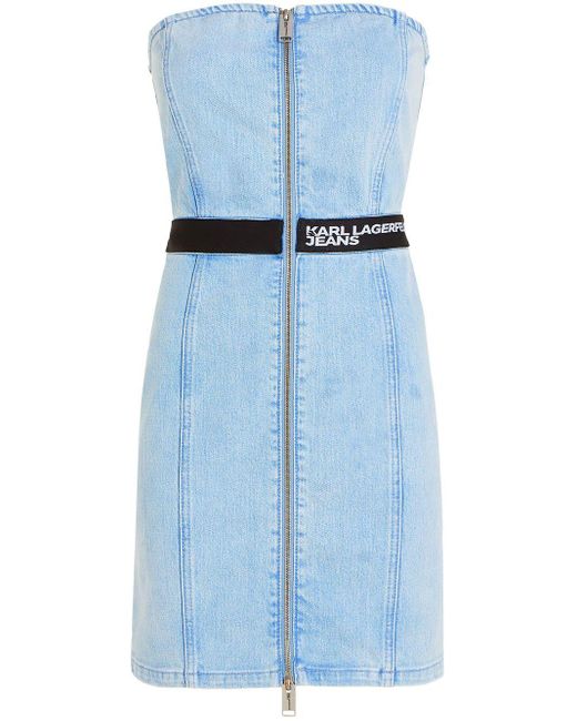 Karl Lagerfeld Blue Jeanskleid aus Bio-Baumwolle