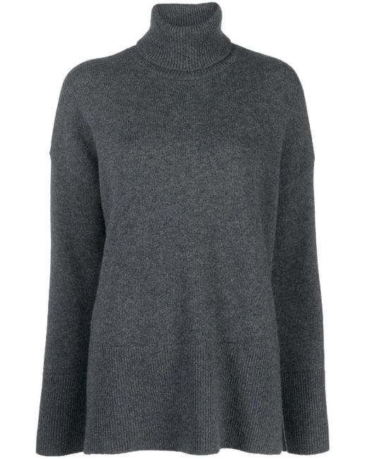 P.A.R.O.S.H. Gray Mélange-Effect Roll-Neck Jumper