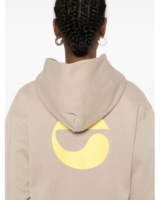 Coperni Natural Logo-Print Hoodie