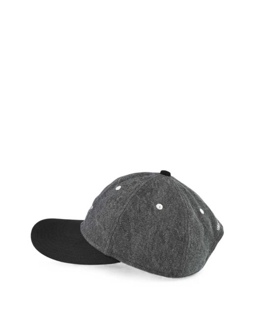 (w)taps Gray T-6M 07 Logo-Embroidered Denim Cap for men