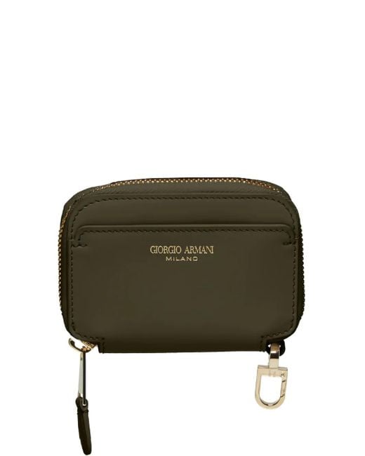 Cartera con cremallera en el contorno Giorgio Armani de color Green