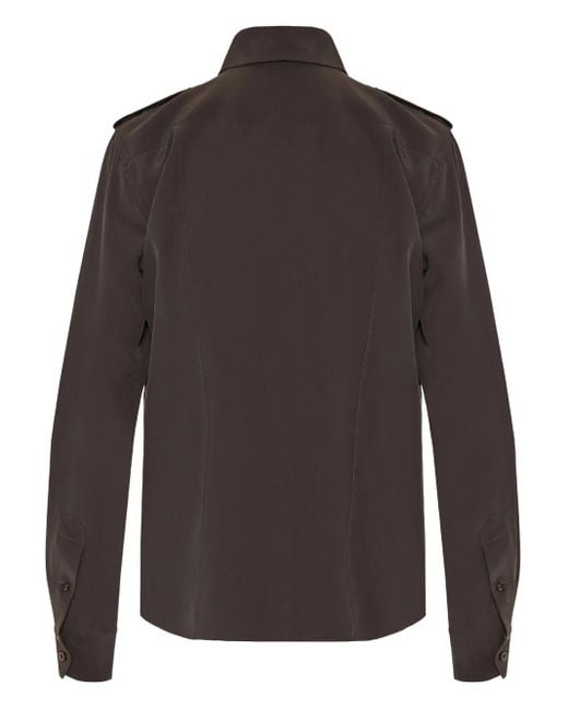 Tom Ford Brown Flap-Pocket Shirt