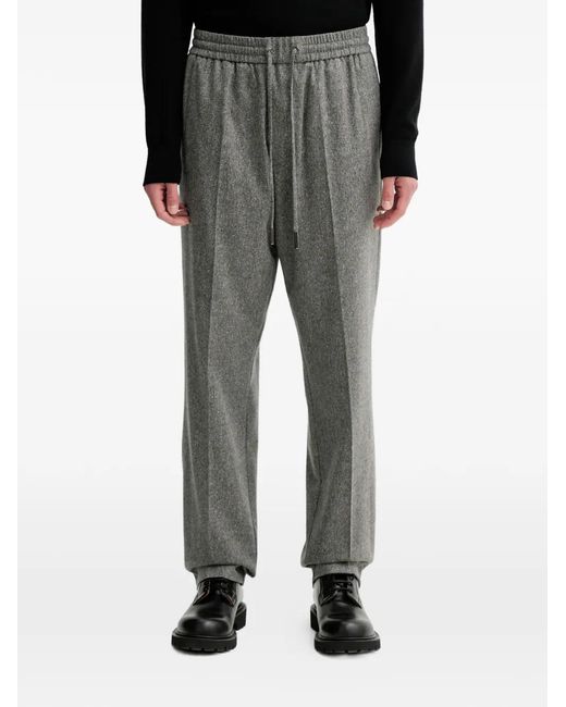 Iceberg Black Drawstring Button Pocket Trousers for men