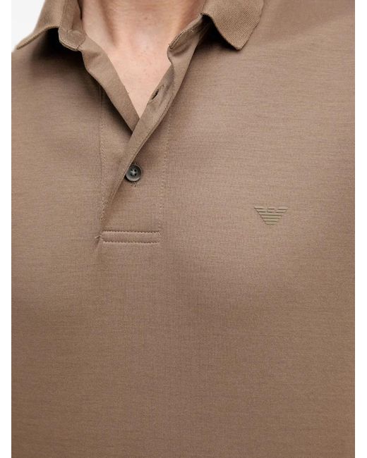 Emporio Armani Natural Long-Sleeves Polo Shirt for men
